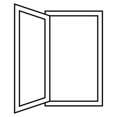 Open Door Frame Line Art, open window air out stuffiness