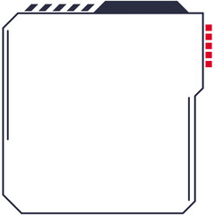 Futuristic Tech Square Frame