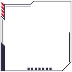 Futuristic Tech Square Frame