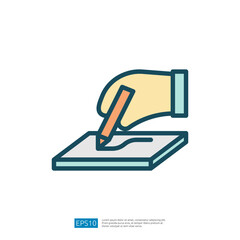 Hand Holding Pencil Drawing On Paper Illustrating Education Concept And Creativity In Artistic Expression