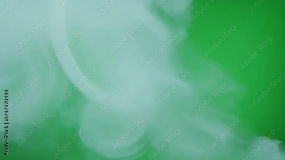 Poster ethereal waves of fog appear to glide effortlessly blurring the edges of the scene. green screen chr