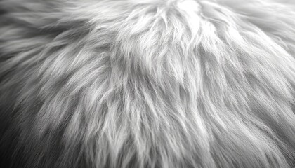 Fototapeta premium White Fur Texture Soft Fluffy Animal Hair