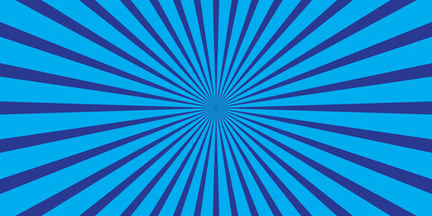 light blue and white sunburst background vector design. comic background with retro rays. sunburst pattern background. Sunburst or sun burst retro background. Blue colors. Retro background with rays 