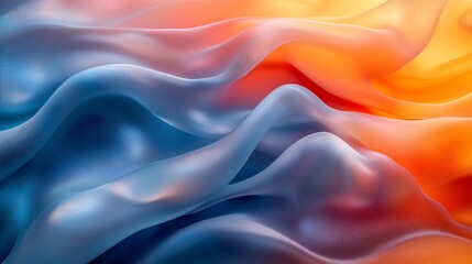 Obraz premium Abstract Warm Cool Swirling Fluid Design. AI Generated