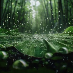 Explore the Natural Beauty of Dew on a Green Leaf Captured in Stunning Macro Photography