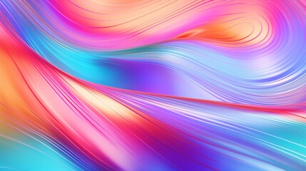 Holographic rainbow foil iridescent texture abstract hologram background with vibrant reflective colors and smooth flowing patterns
