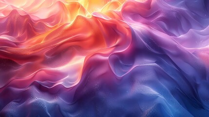 Obraz premium Vibrant abstract gradient background, smooth color transitions, 3D fluid shapes, modern aesthetic, perfect for web and mobile design