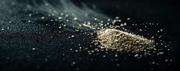 Obraz premium Steaming spice pile on dark surface, culinary background