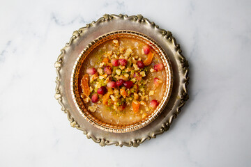 Traditional delicious Turkish dessert; Ashura (Asure)