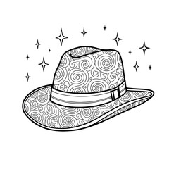 black hat with a hat