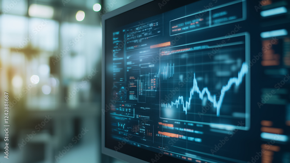 Poster financial data displayed on a computer screen.