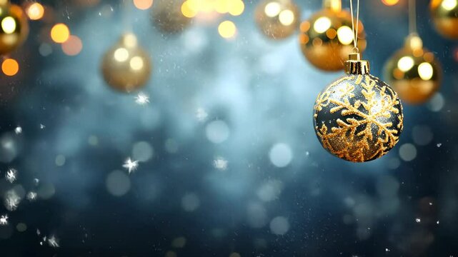 Snowglobe In Eve Night - Wish Concept - Abstract Defocused Christmas Background.