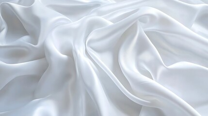 Fototapeta premium White silk fabric folds, elegant drape