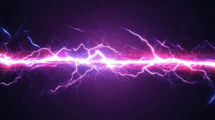 Abstract Purple Pink Electric Lightning Energy