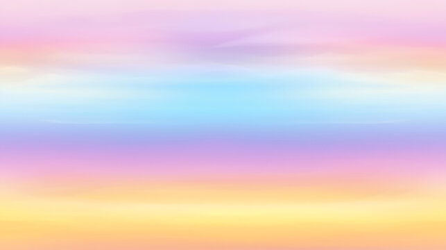 A colorful sky with a rainbow in the background