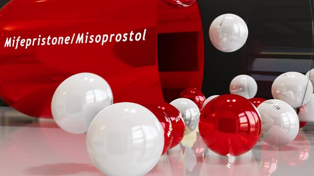 Mifepristone-Misoprostol Capsule (Slow Motion w/Chemical Formulas)