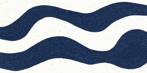 Abstract Blue Waves Flowing Across Textured Background, Fluid Design Representation In Visual Art