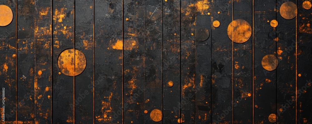 Poster rusty metal surface with textured patterns creating a vintage industrial aesthetic perfect for desig