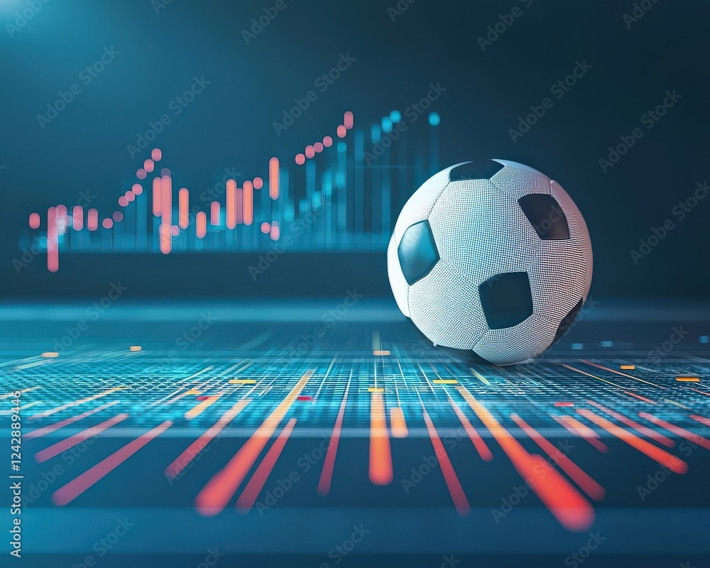Poster a digital interface of a match analysis displayed live