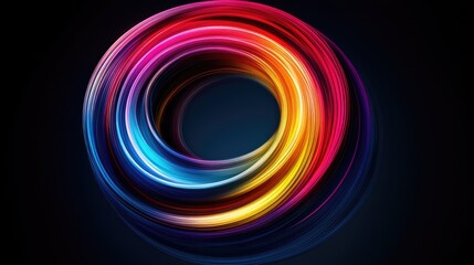 Abstract Swirling Rainbow Colored Light Design