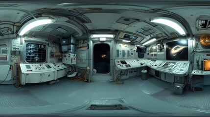 360° VR Journey Through a Virtual Space Station