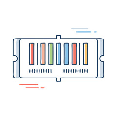 barcode icon, barcode vector illustration-simple illustration of barcode, perfect for barcode logos and icons