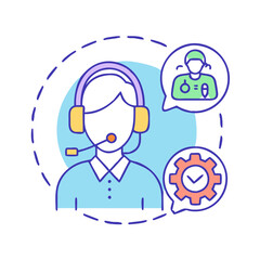 customer support icon, customer support vector illustration-simple illustration of customer support, perfect for customer support logos and icons