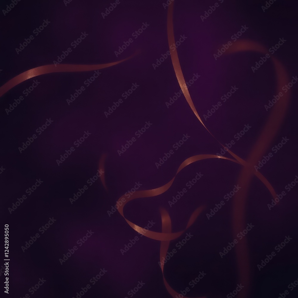 Poster elegant swirling ribbons dance in a whimsical dark space, creating a mesmerizing abstract visual exp