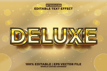 New Deluxe editable text effect in modern trend style