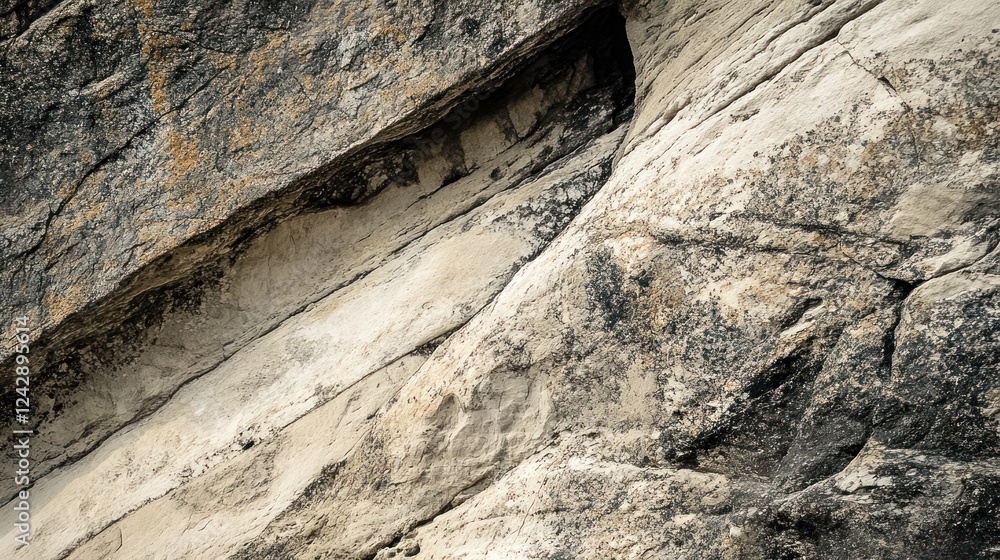 Poster textured rock face showing natural erosion patterns