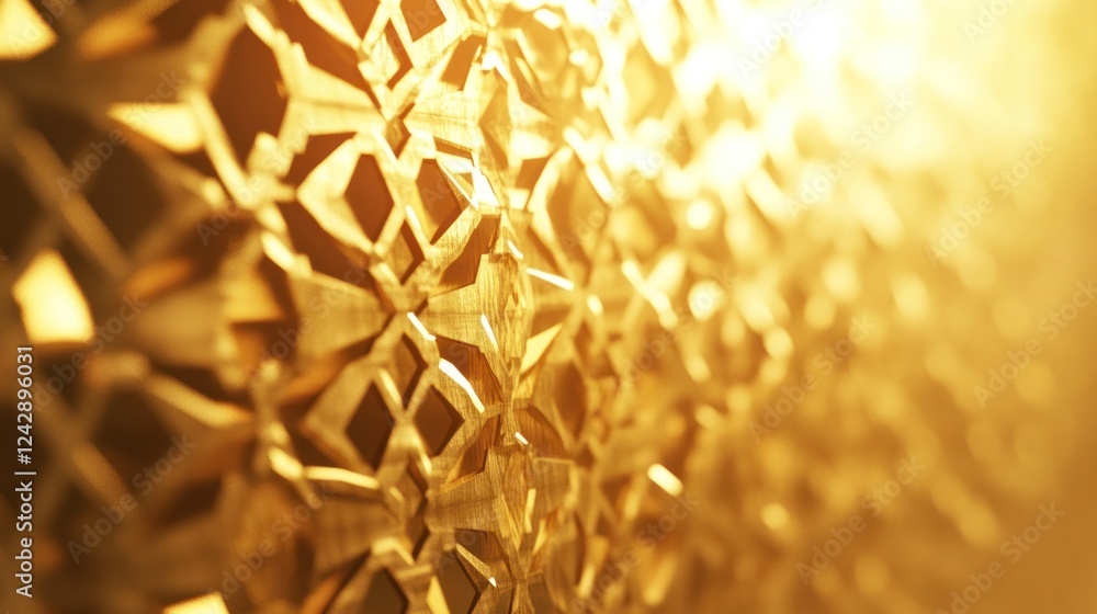 Poster golden abstract geometric pattern background