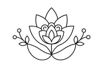 Floral Ornament with Bud