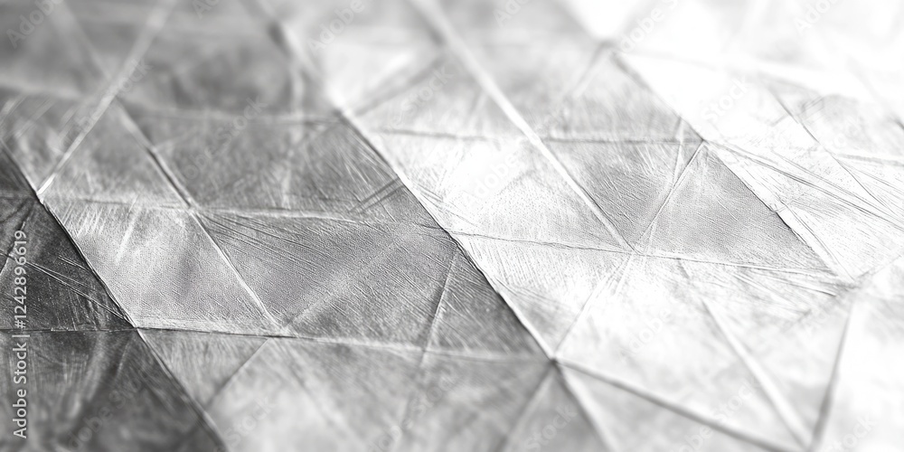 Poster intricate silver banner background with geometric patterns and textures for creative design projects