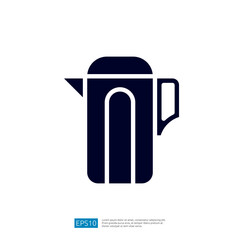 Stylish Teapot Icon Representing Modern Kitchenware for Beverage Preparation and Cooking Needs in Minimalist Design