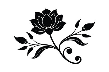 Floral Ornament with Bud