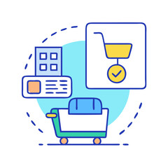 self checkout icon, self checkout vector illustration-simple illustration of self checkout, perfect for self checkout logos and icons