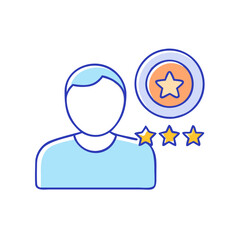 user rating icon, user rating vector illustration-simple illustration of user rating, perfect for user rating logos and icons