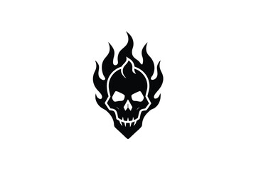 Purple Skull Logo Vector Illustration