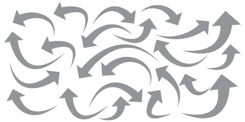 Set of curved arrows isolated on white background. Curved arrow, hand drawn curved arrows. Set long black curve arrow icon vector . black curve arrow icon set. long arrow icon set. curve arrow vector.