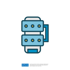 Infographic Representation of a Data Analyst Icon Depicting Data Metrics and Analytics Tools for Engaging Business Intelligence Visualization