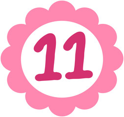 Flower Shape Calendar Number 