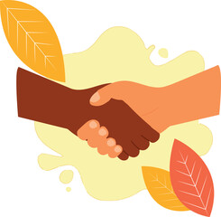 handshake unity. diversity handshake