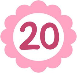 Flower Shape Calendar Number 