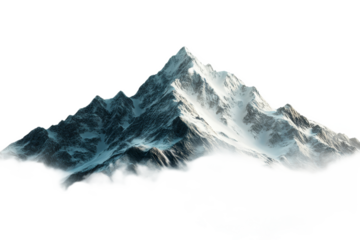 Majestic Snow-Capped Mountain with Lush Green Base and Dramatic Clouds Above, Perfect for Nature and Adventure-Themed Projects