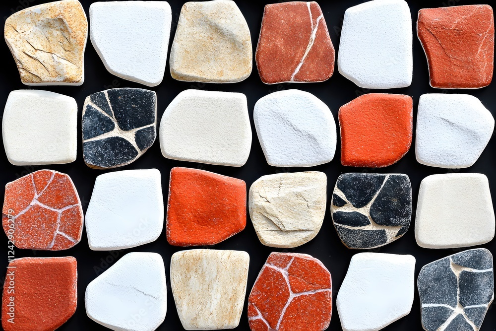 Poster abstract stone mosaic pattern design texture background