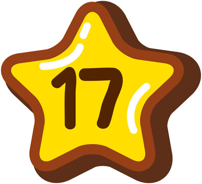Star Shape Calendar number 17