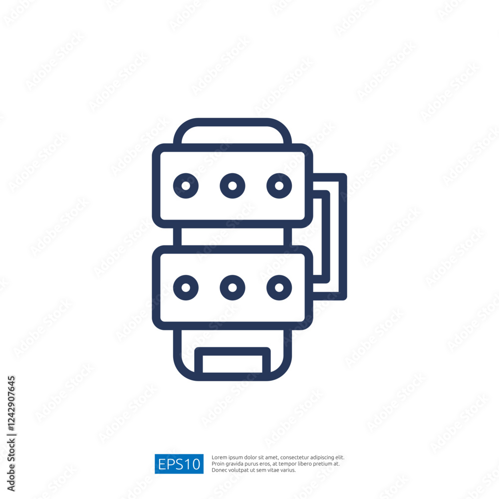 Poster stylized icon representing data analyst tools for effective analysis and visualization of informatio