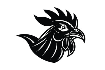 Rooster Head Illustration