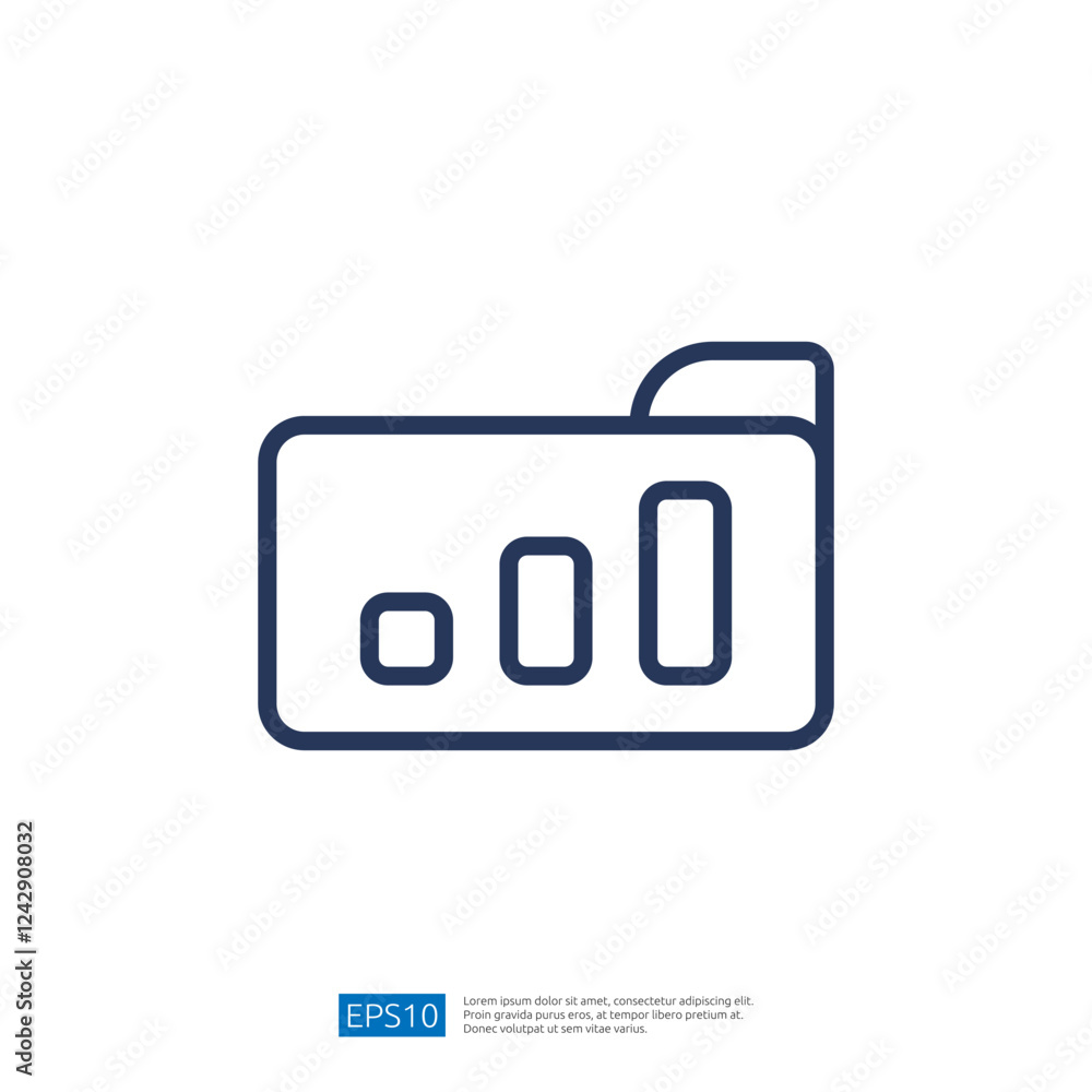 Poster data analysis chart graphic representing growth trends and performance indicators in a professional 