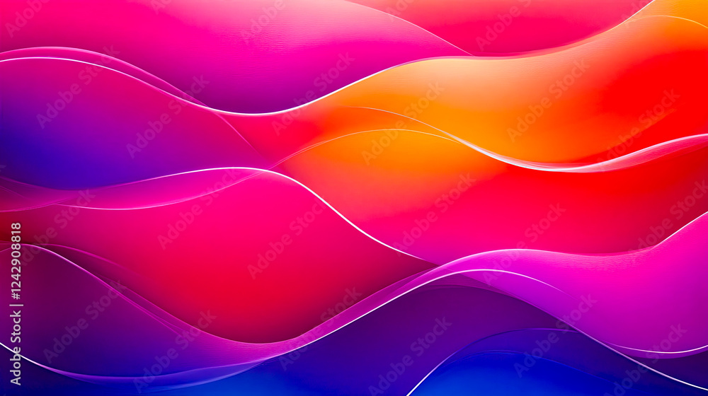 Poster abstract colorful wave pattern background with a geometric design.